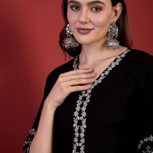 MAHIRA'S Comfort Short Kurti for Women | Indian Women's Tunics Tops | Rayon Top with 3/4 Designer Sleeves | Kurta Shirt Top for Ladies