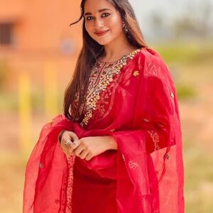 VredeVogel Kurta Set with Dupatta | Viscose Rayon Embroidered Kurta Set for Women | Women's Ethnic Casual Kurti Set |Kurta Pant Festive Suit