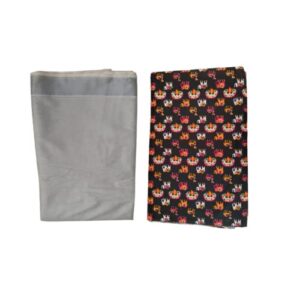 Unstitched Fabric for Kurta, Kurti, Blouse, Saree Silver tissue & kalamkari Animal