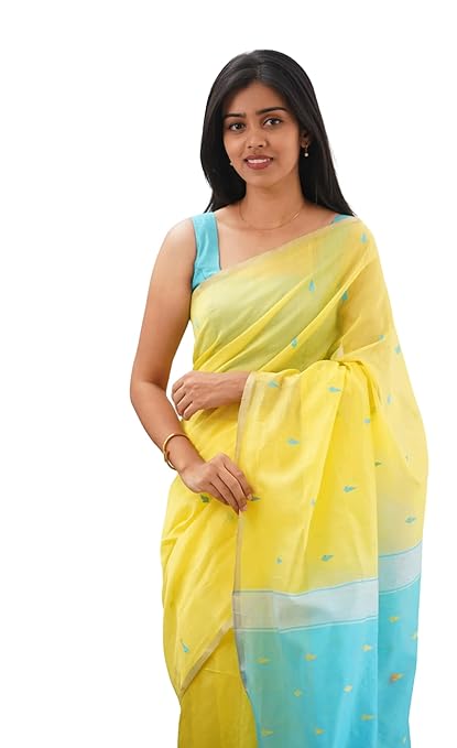 C J Enterprise Women's Pure Soft Kanjivaram Cotton Silk Saree Banarasi Style With Blouse Piece for Wedding (Cotton-Lavender) - Image 6