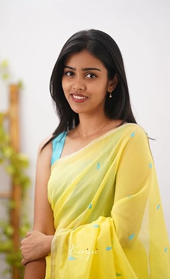 C J Enterprise Women's Pure Soft Kanjivaram Cotton Silk Saree Banarasi Style With Blouse Piece for Wedding (Cotton-Lavender)