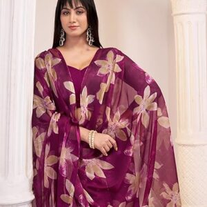 Garden Vareli Floral Print Nara Chiffon Saree 59599