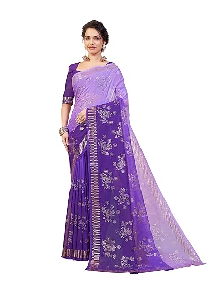Garden Vareli Taspa Embellishment Work Saree With Unstitched Blouse Piece - Image 8