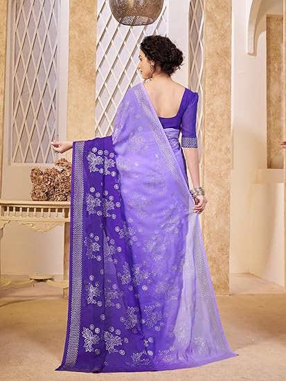 Garden Vareli Taspa Embellishment Work Saree With Unstitched Blouse Piece - Image 9